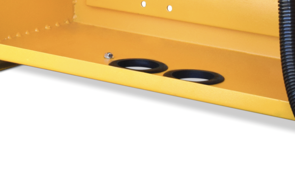 Orifices de passage de câbles dans la parte inférieure