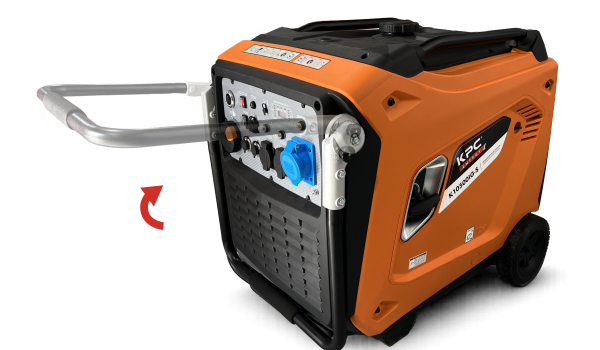 Kit de roues avec poignée pliable